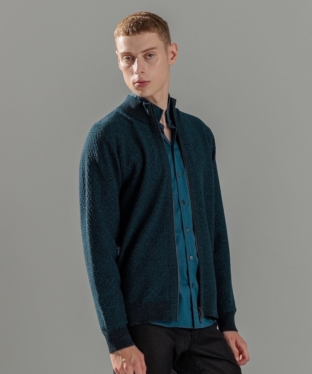 JOSEPH HOMME 【イージーケア】 ヴィスコースリンクス　ジップアップカーディガン 