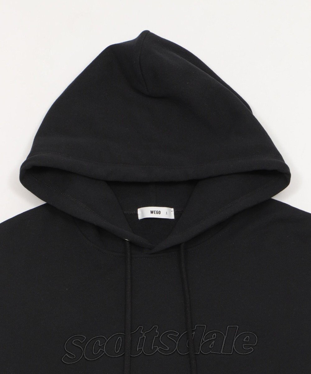 WEGO 【ユニセックス着用ITEM】エンボスステッチロゴプルパーカー 