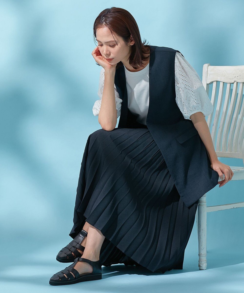 ANY リネンライクエアーヴィンテージ ジレ 