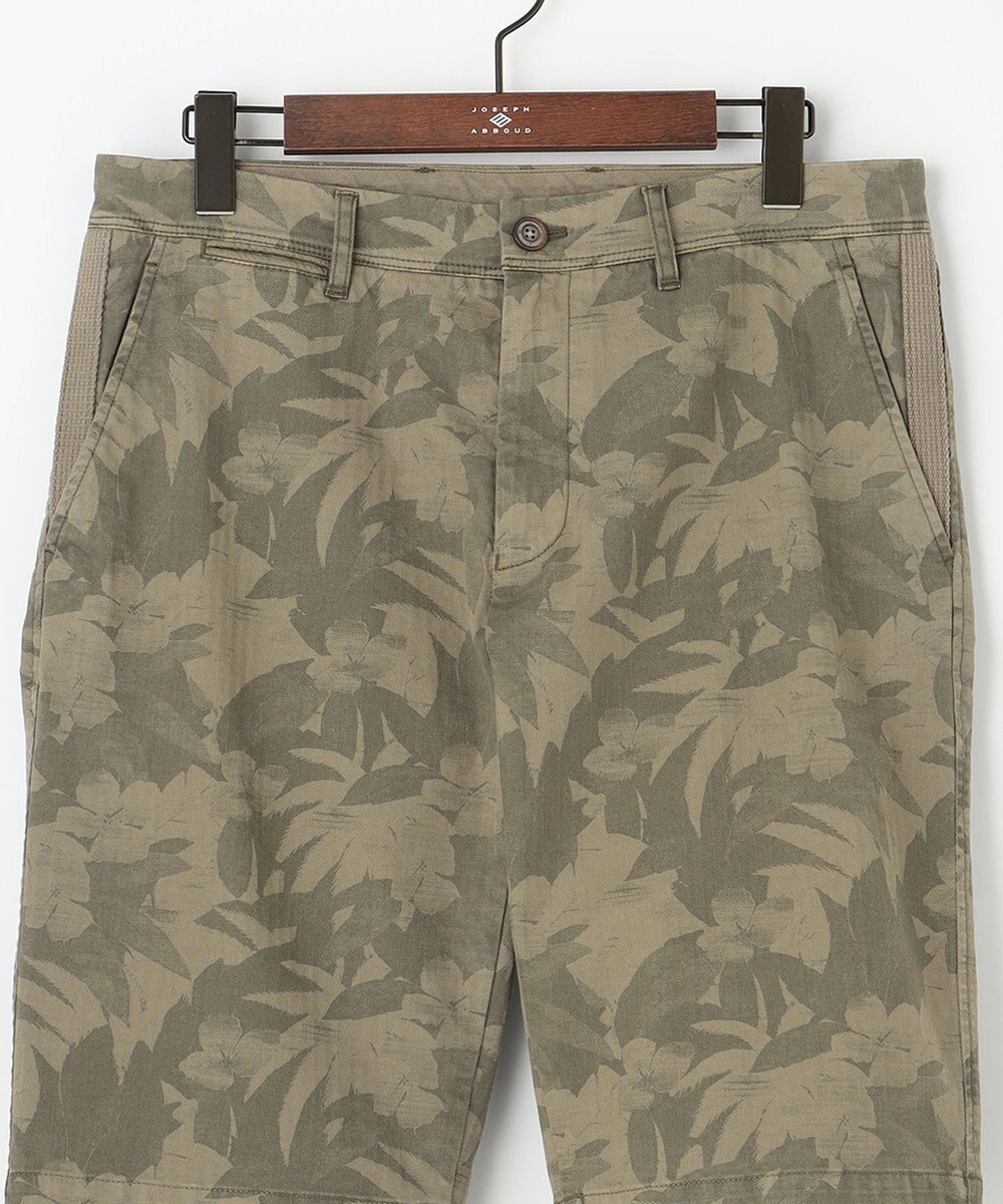 JOSEPH ABBOUD 【イタリア素材/製品染め】ボタニカルヘリンボンプリント ショーツ 