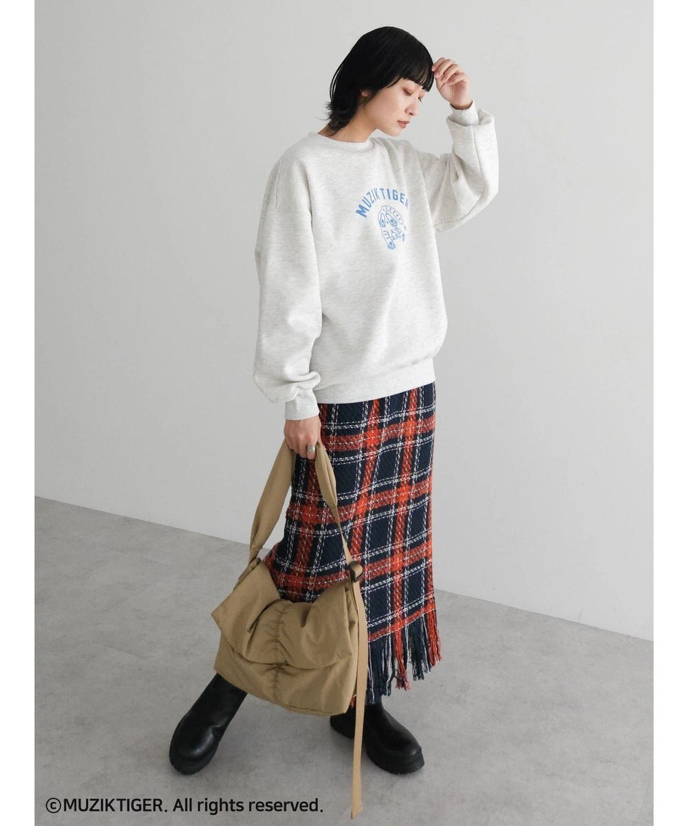 Green Parks ムジークタイガー／裏起毛プリントプルオーバー 