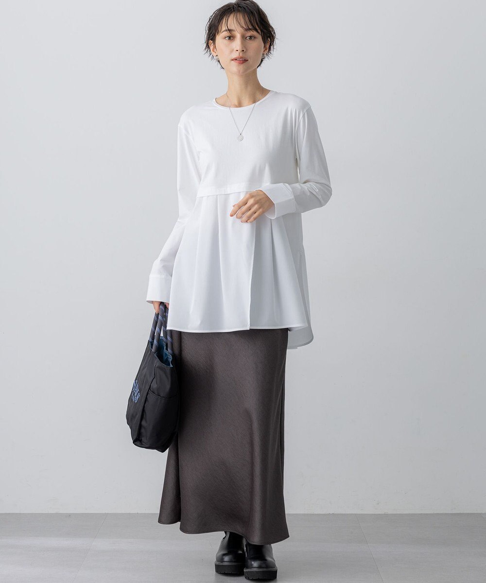 23区 S 【VERY掲載/洗える】ナチュラルコットンベア シャツレイヤード カットソー 