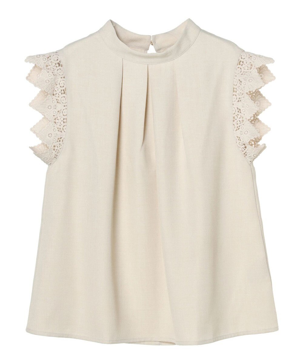 Green Parks ・ＥＬＥＮＣＡＲＥ　ＤＵＥ　リネンライクレースブラウス 