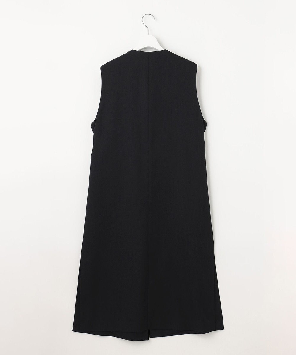 自由区 【接触冷感・速乾・UVカット・撥水・防シワ】リネンライクツイル ロングジレ 