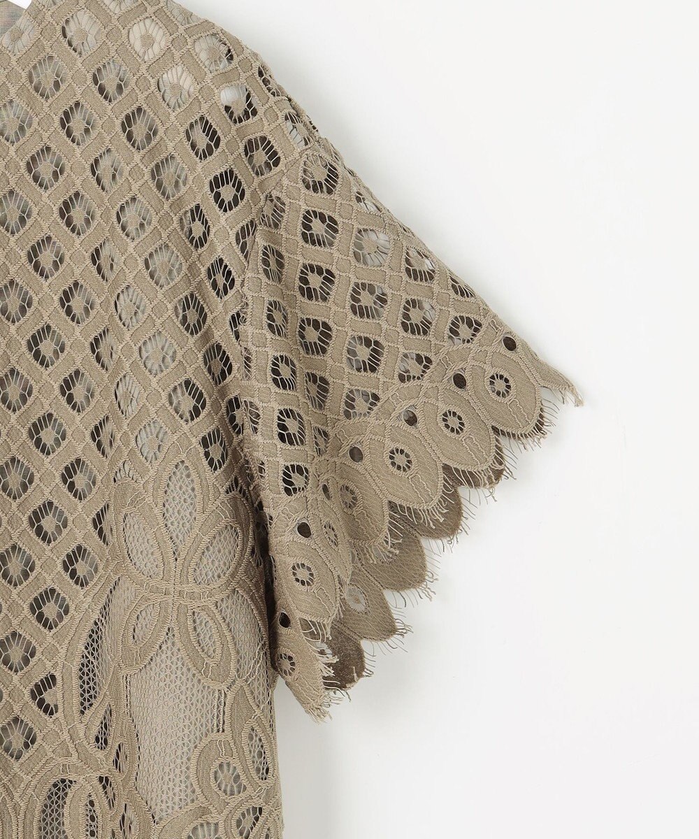 自由区 L パネルレース ブラウス 