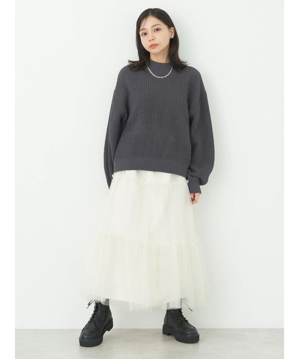 earth music&ecology マットベロアモールプルオーバー 