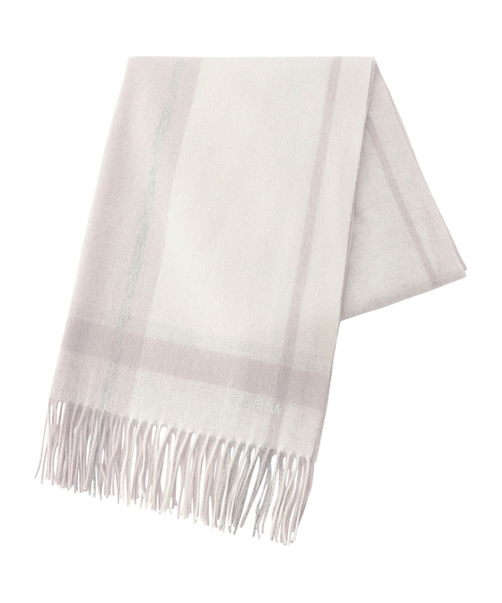 MOONBAT FURLA ウール超大判ブロックチェックラメストール/幅70cm 