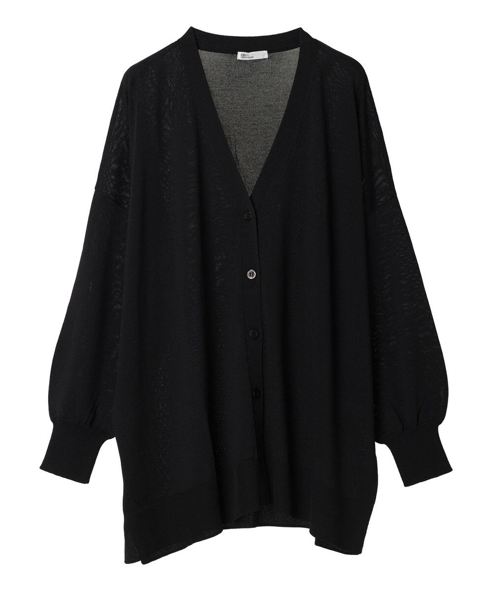 CRAFT STANDARD BOUTIQUE UVカット/接触冷感/マシンウォッシャブル/Vネックビッグニットカーディガン 