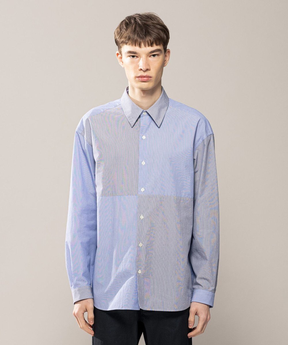 JOSEPH HOMME コットンナイロンブロック　シャツ 