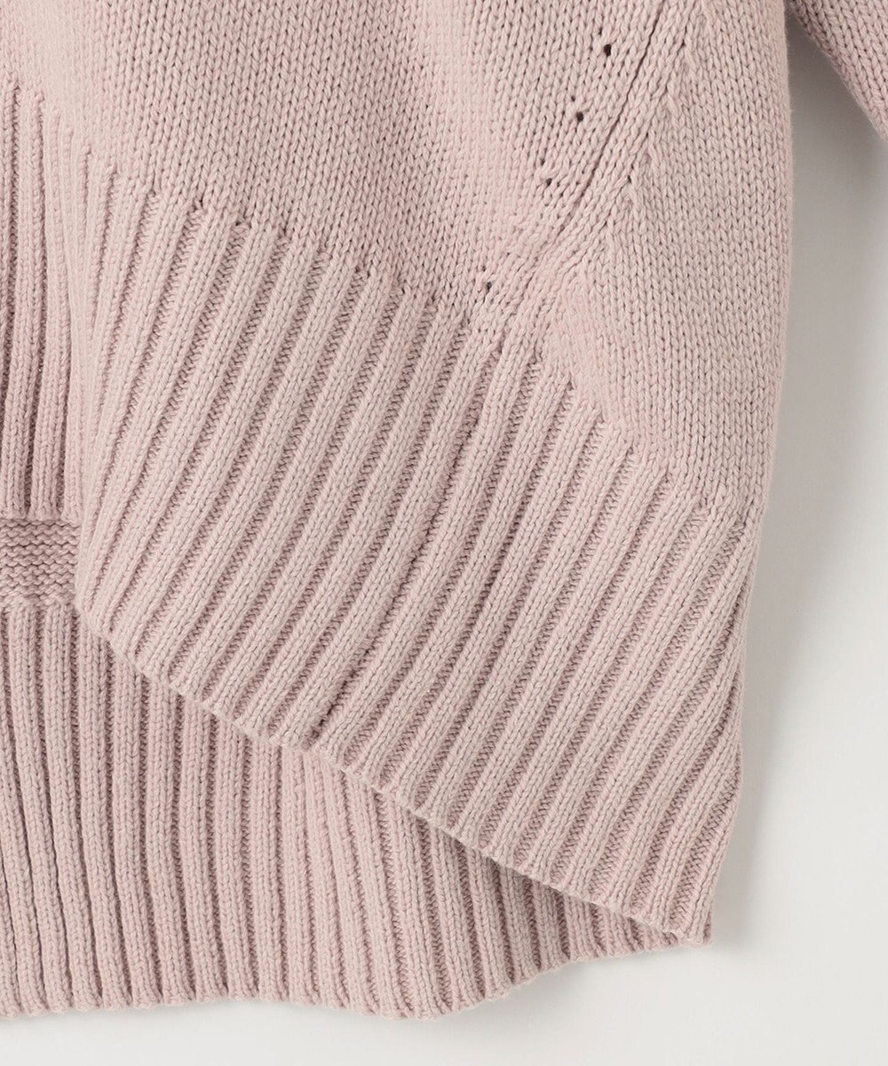 UNFILO 【洗える】スプリングコットンニット バックスリット 