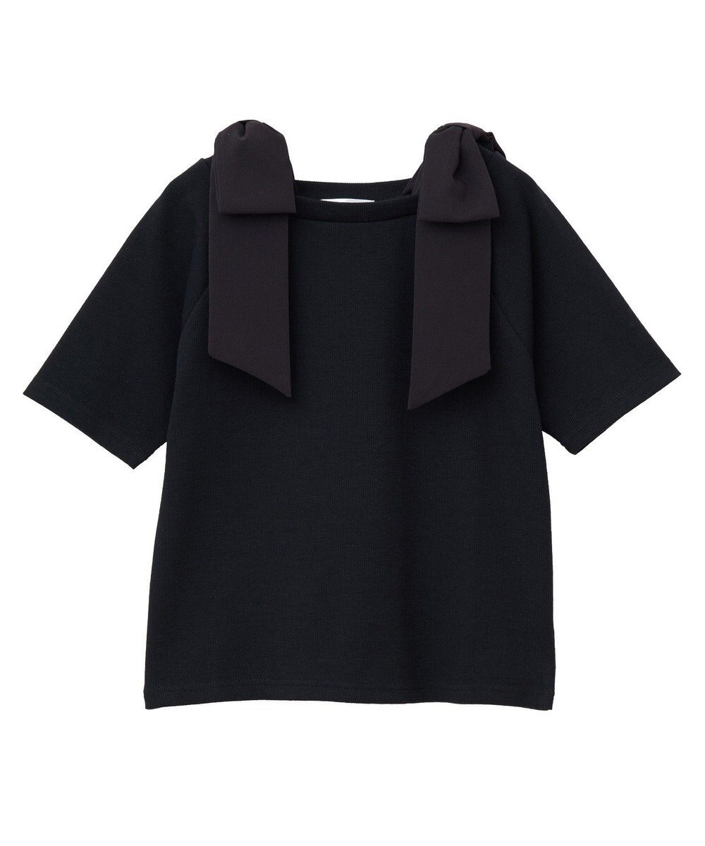 Green Parks ・ｓｗｉｎｇ　ｂｙ　ショルダーリボンリブカットソー 