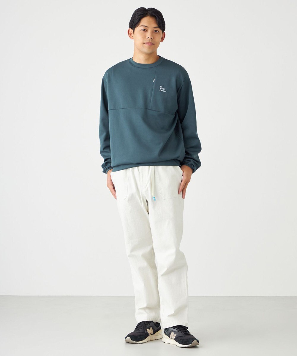 SHARE PARK MENS 【UVカット・吸水速乾・ストレッチ・軽量・アンチピリング 】ダンボールクルーネックスウェット（L・XLサイズ） 