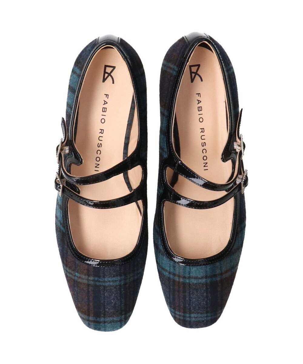 INTER-CHAUSSURES 【FABIO RUSCONI】ダブルストラップビジューバックルパンプス 