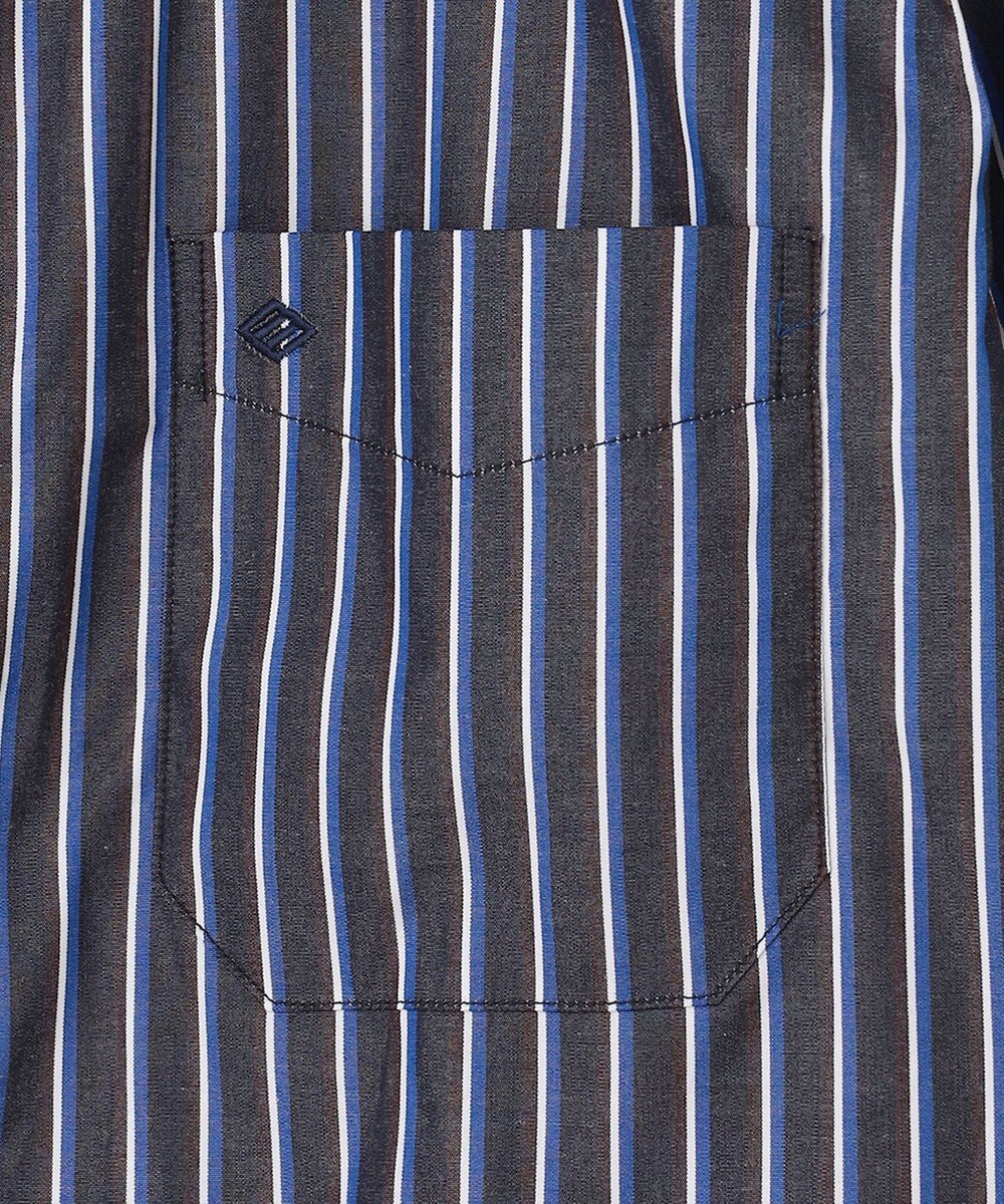 JOSEPH ABBOUD 【オーガニックコットン使用】オー ガニックコットンカラーストライプシャツ 