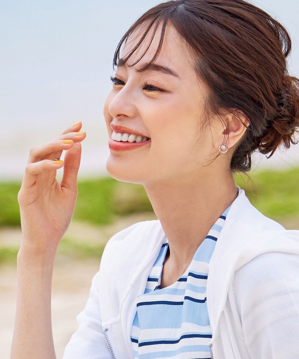 Tiaclasse ストーン＋パール付きピアス 