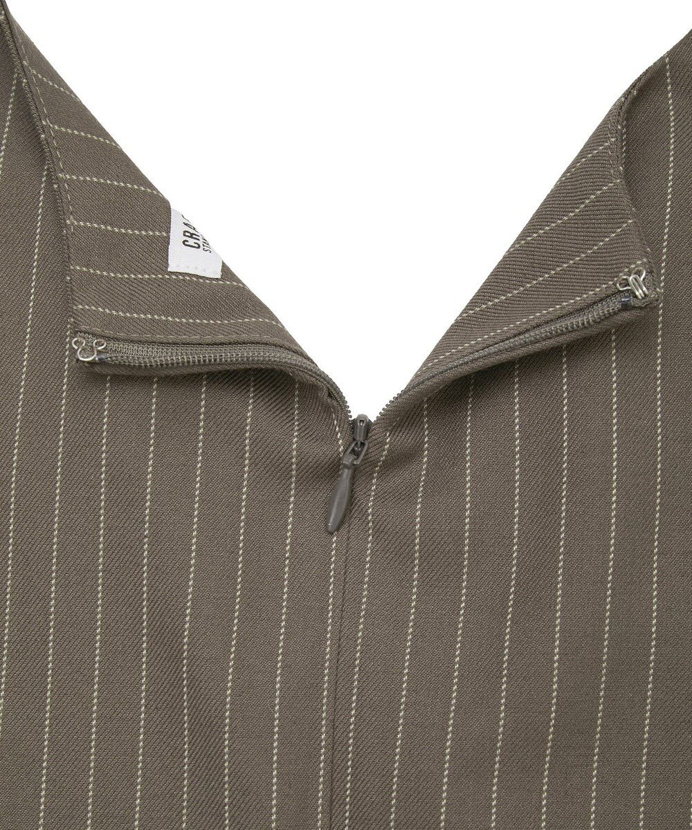 CRAFT STANDARD BOUTIQUE レース付きピンストライプジャンパースカート 