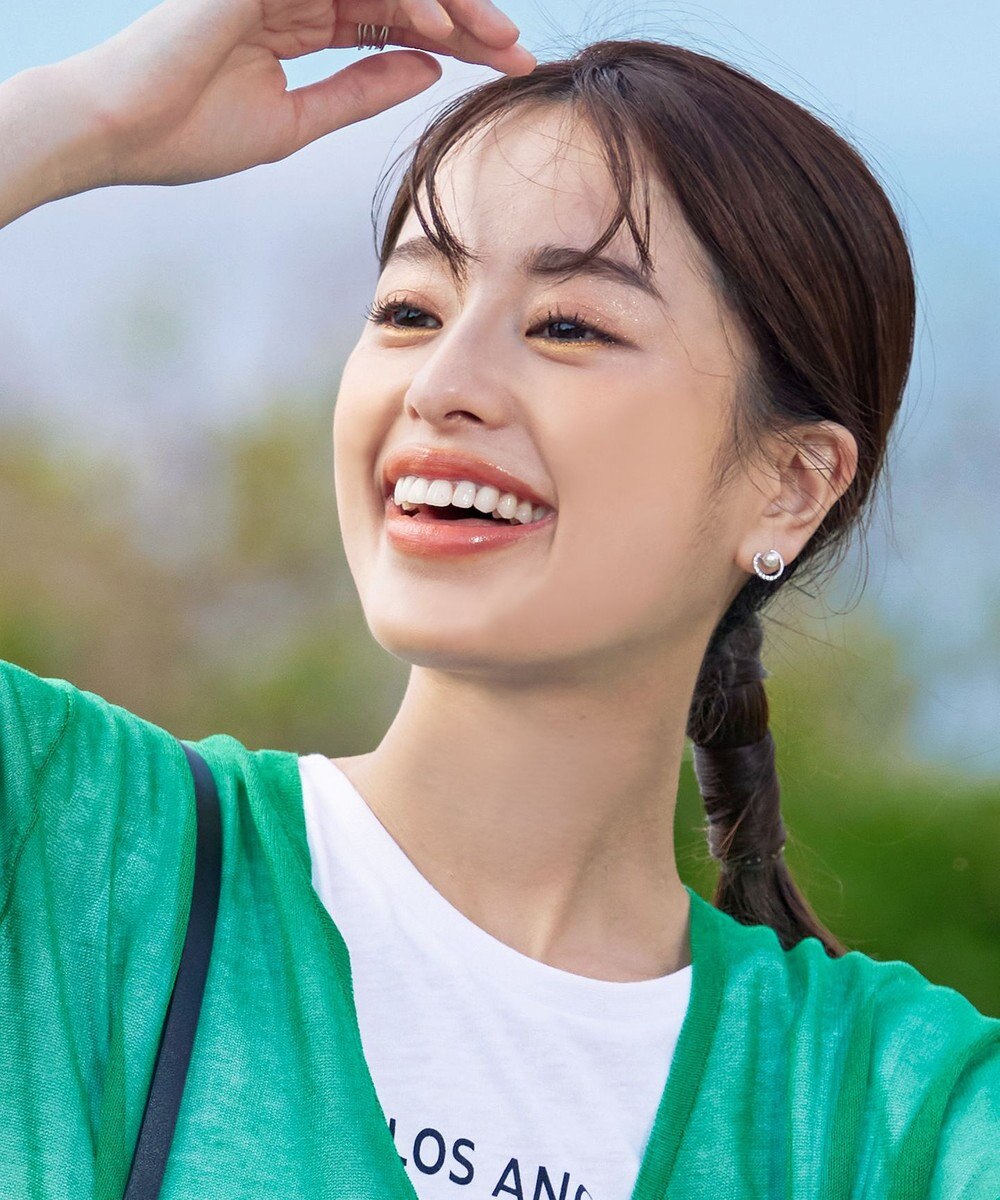 Tiaclasse ストーン＋パール付きピアス 