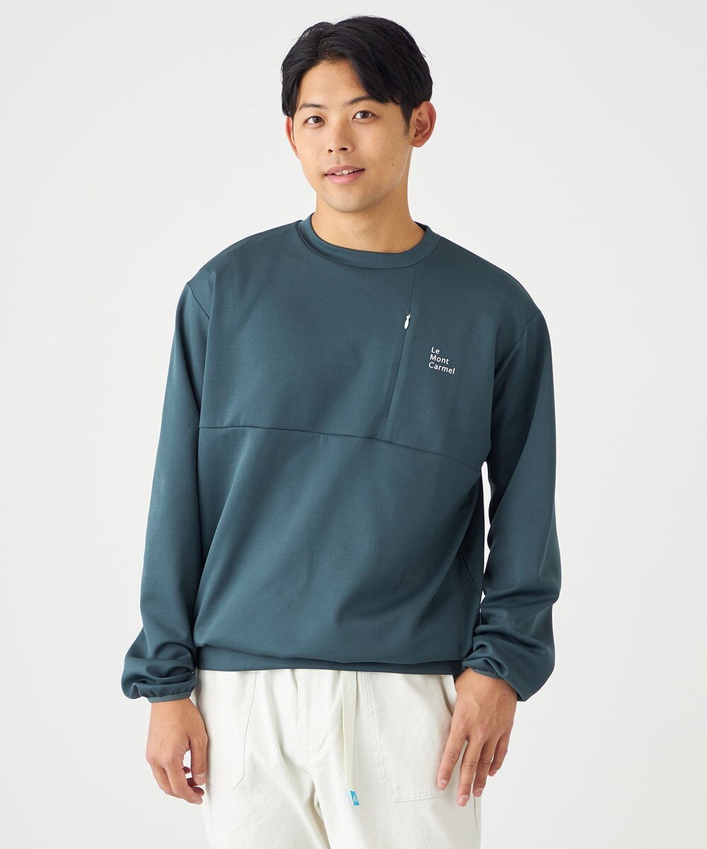 SHARE PARK MENS 【UVカット・吸水速乾・ストレッチ・軽量・アンチピリング 】ダンボールクルーネックスウェット（L・XLサイズ） 