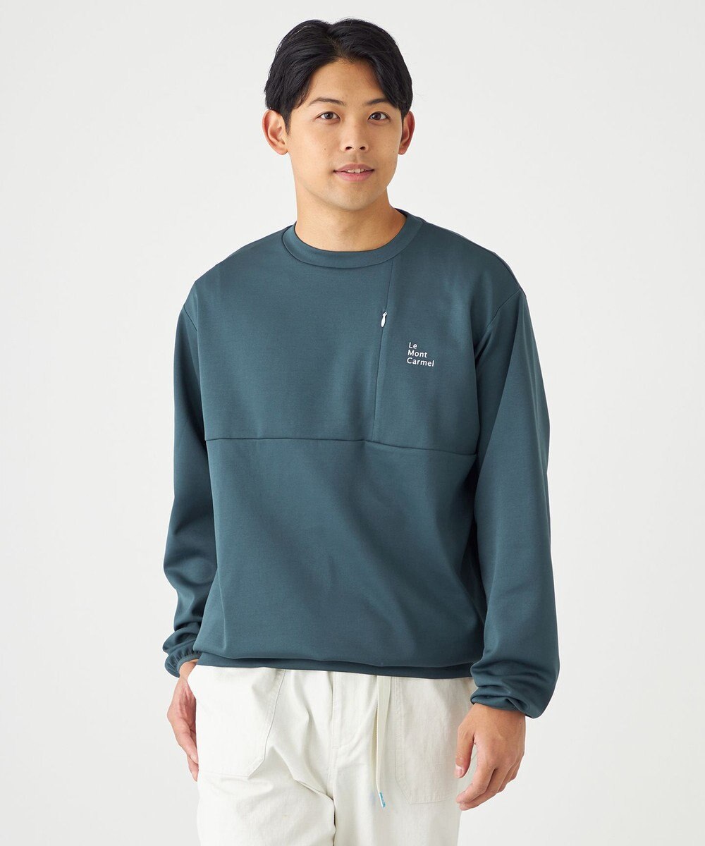 SHARE PARK MENS 【UVカット・吸水速乾・ストレッチ・軽量・アンチピリング 】ダンボールクルーネックスウェット（L・XLサイズ） 