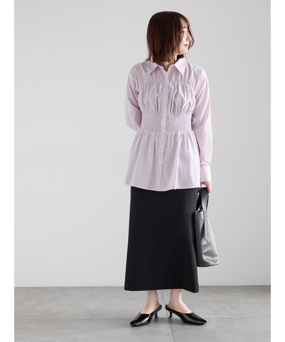 Te chichi ペプラムシャーリングシャツブラウス 