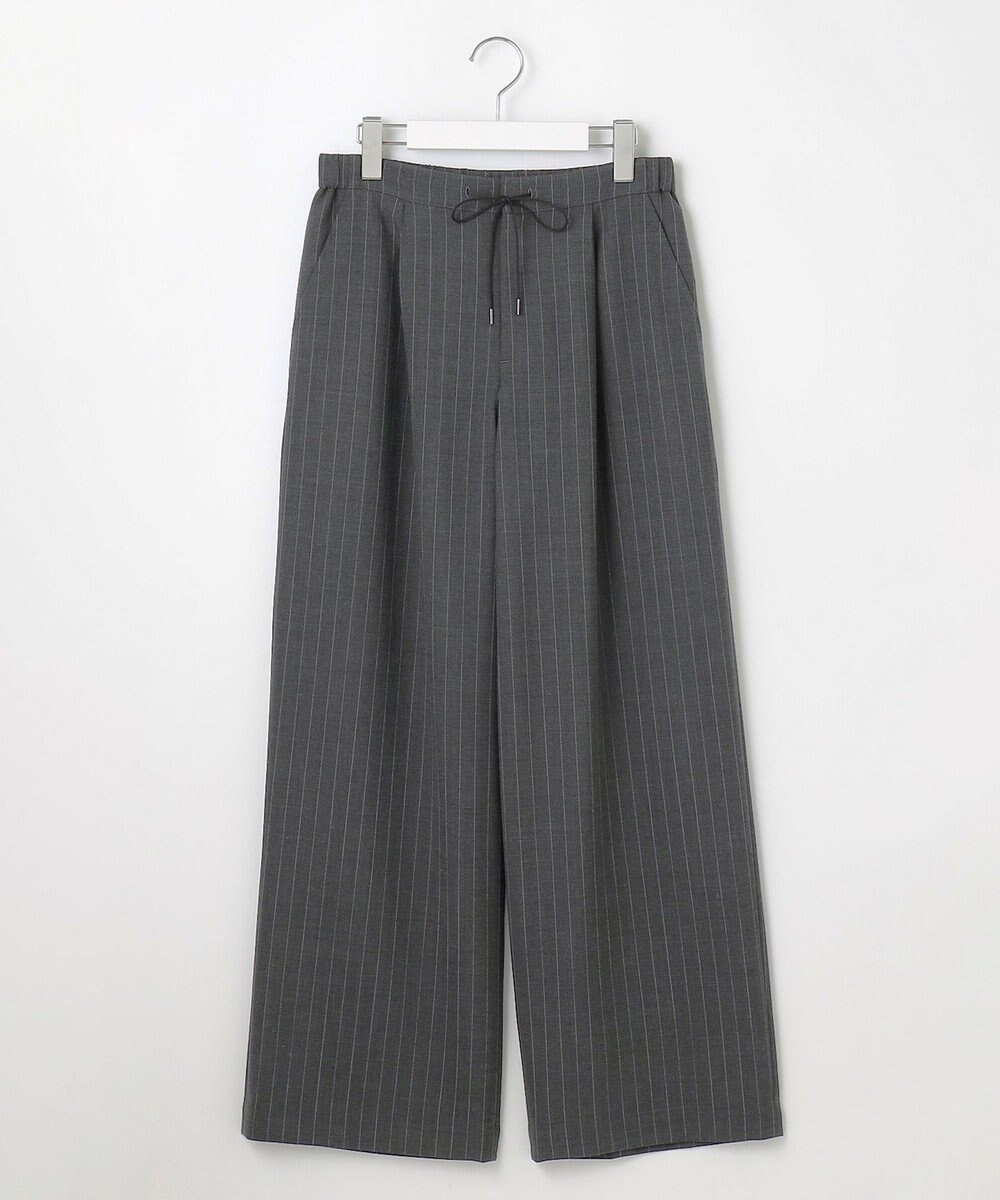 J.PRESS LADIES 【洗える】サイロウォッシャブル2wayストライプ ワイド パンツ 