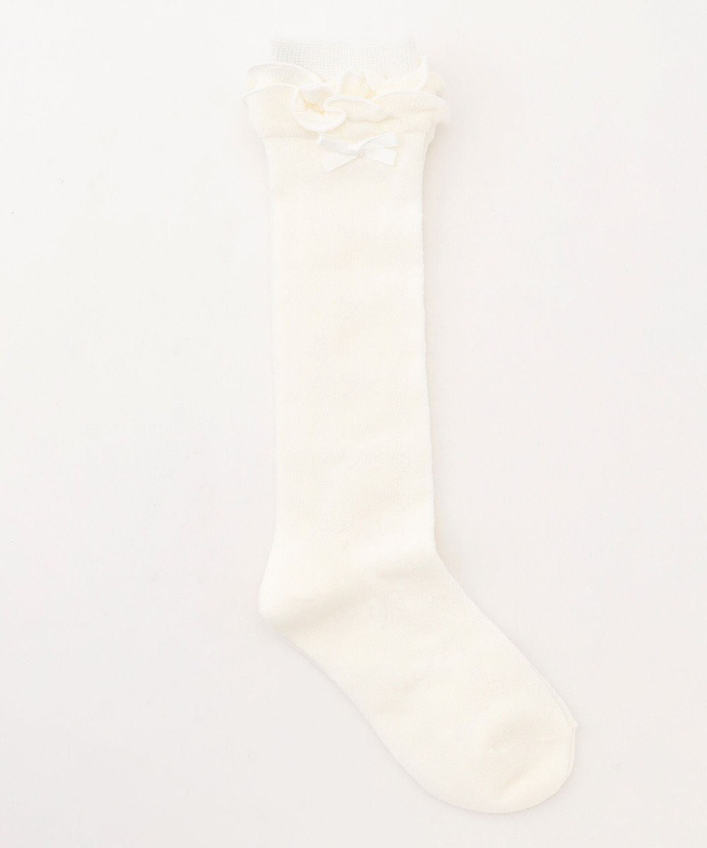 ANY KIDS リボンジャガード　ハイソックス 