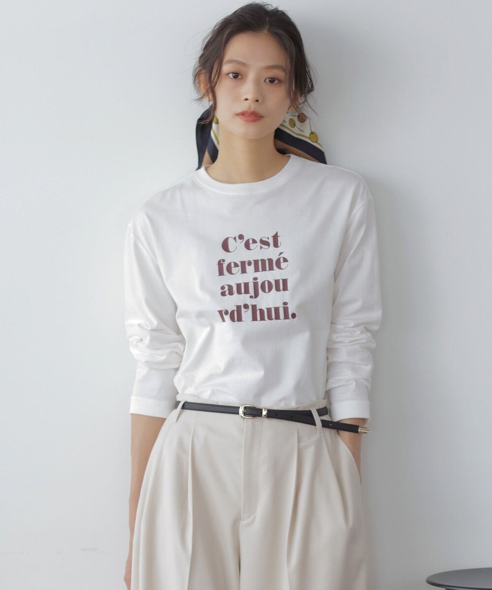 組曲 【加藤ローサさん着用】プリントロング Tシャツ 