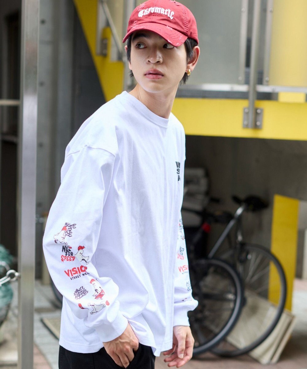 WEGO 【ユニセックス着用ITEM/MLサイズ展開】別注VISIONゴーストグラフィックT（LS） 