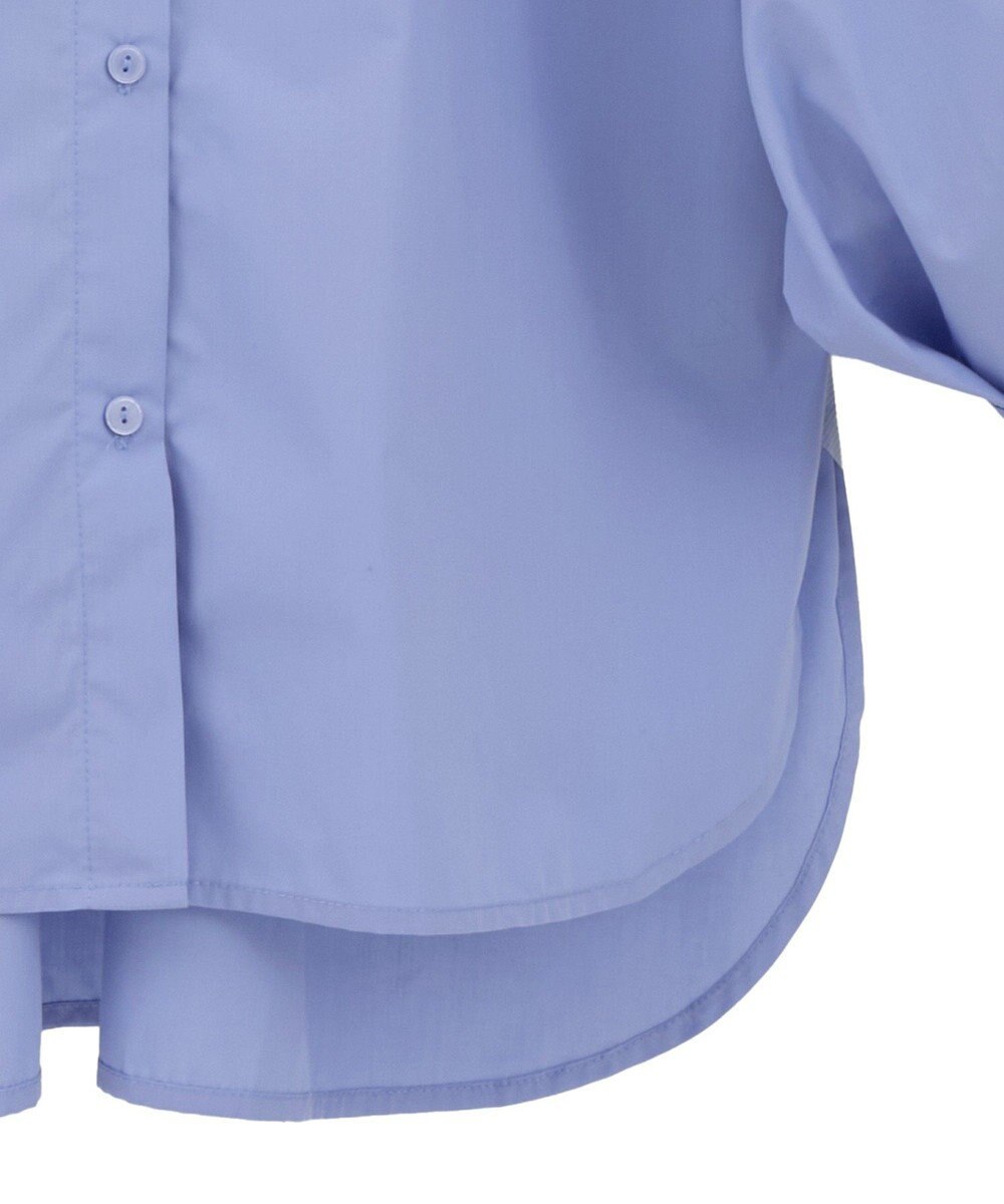 Green Parks イージーケア袖シャーリングシャツ 