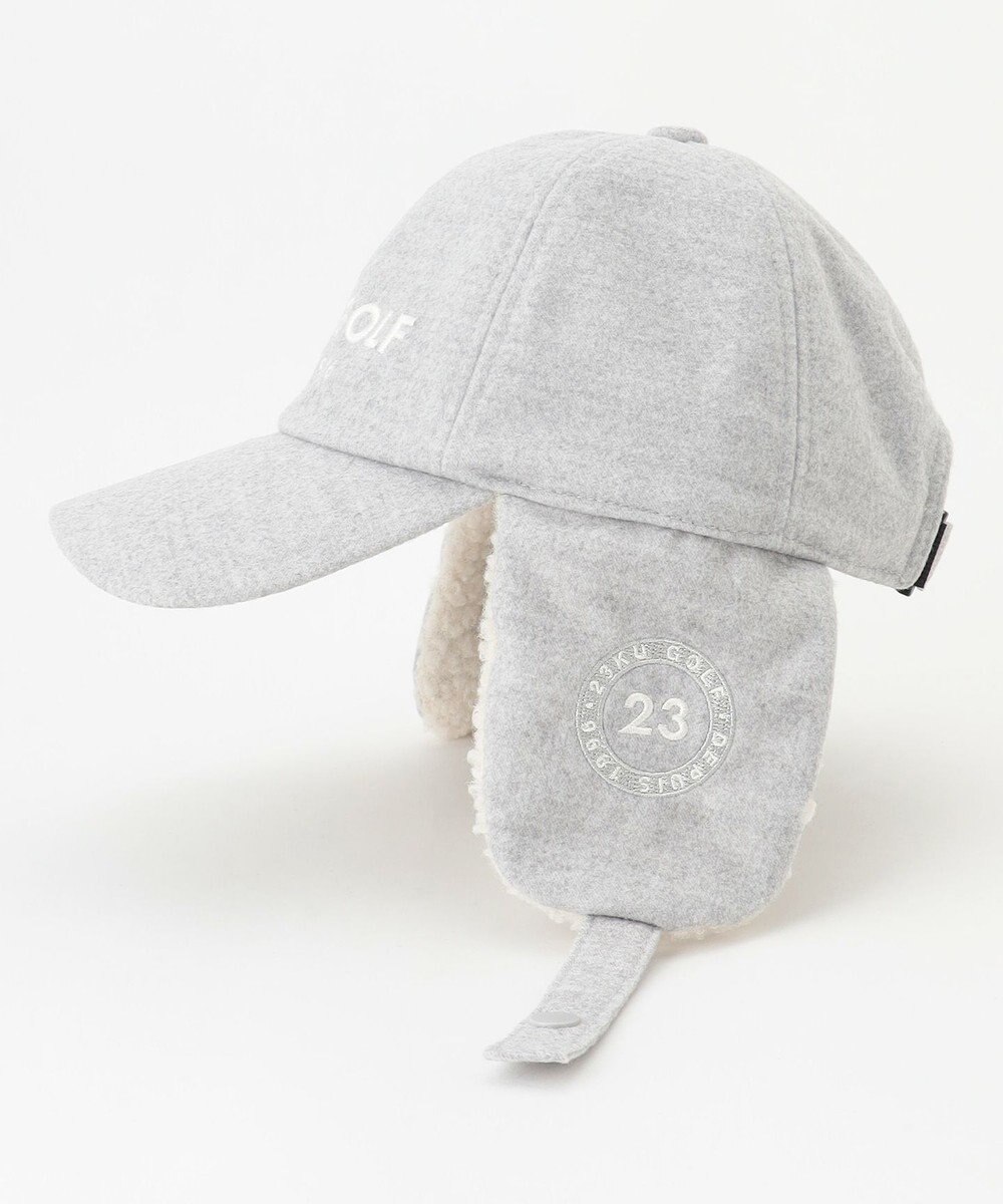 23区GOLF 【WOMEN】耳当て付スェードキャップ 