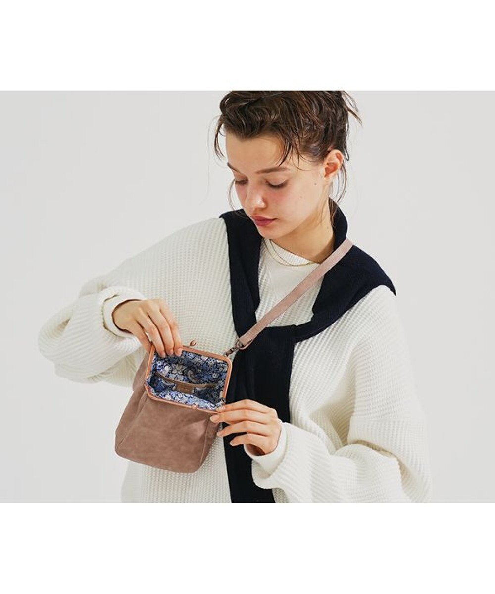 genten アンティーコ×LIBERTY 口金ミニポシェット 