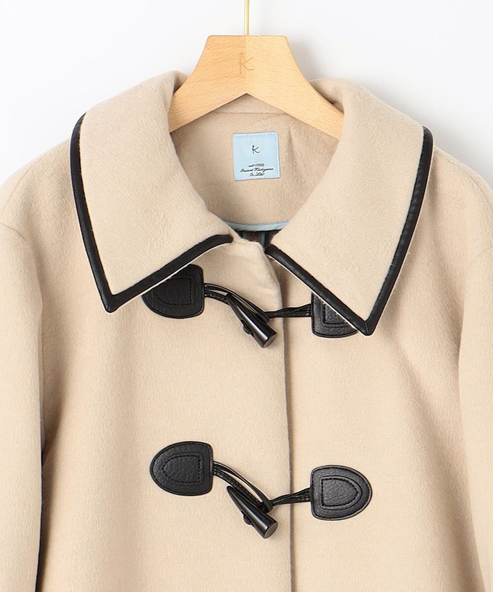 組曲 バイカラーダッフル ウールコート 