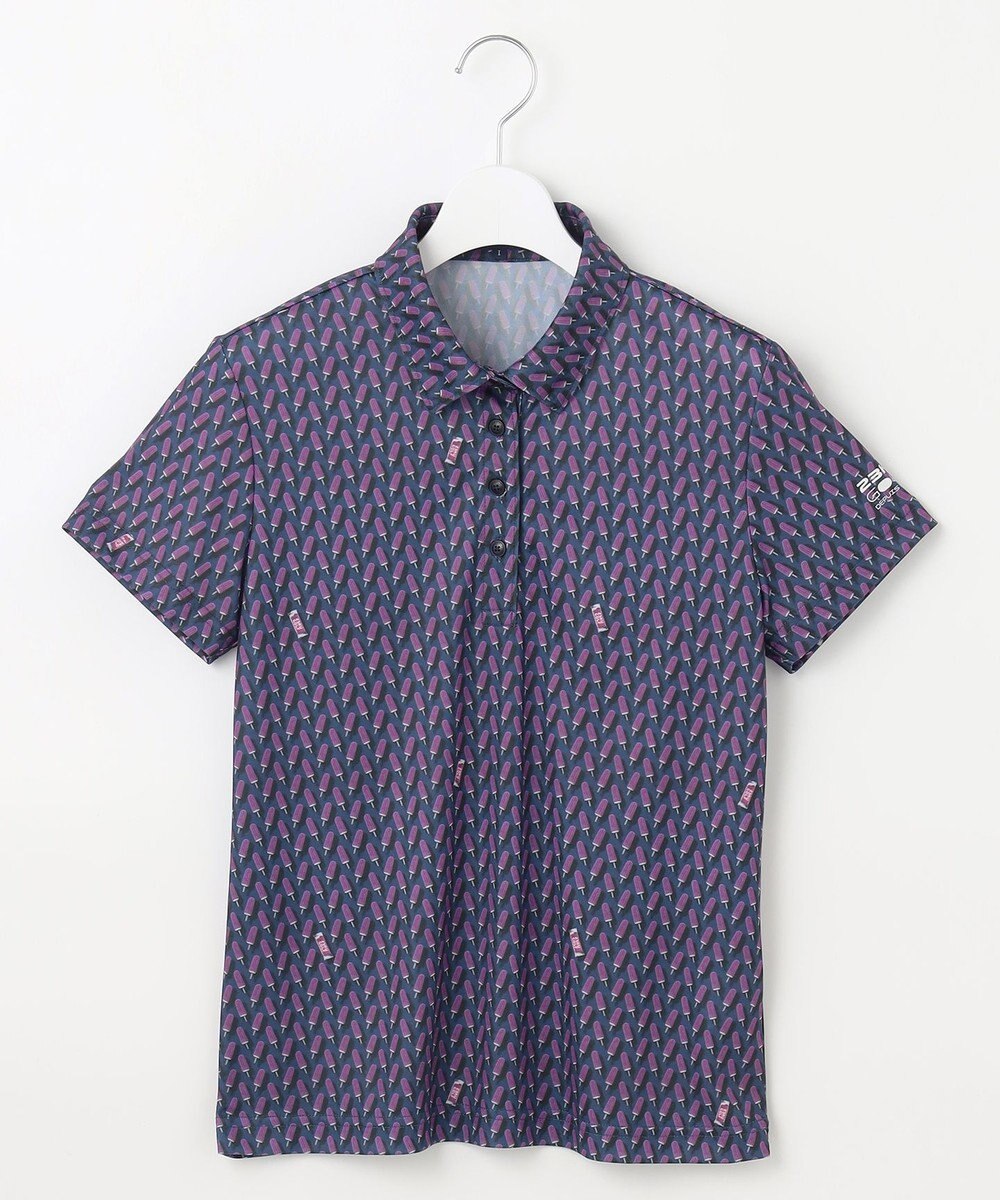 23区GOLF 【WOMEN】【接触冷感・UVケア・吸水速乾】アイス柄 ポロシャツ 