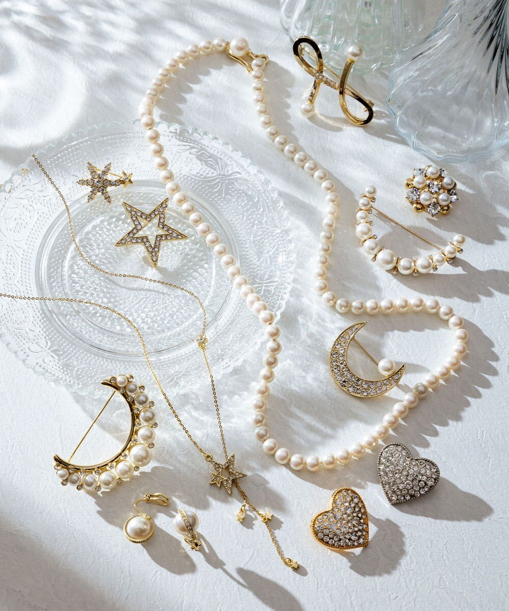 組曲 【好評につき追加販売・2セット】パールビジュー ブローチ 