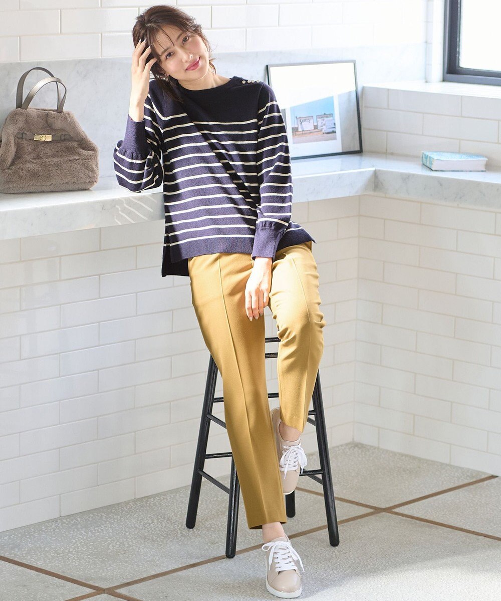 ANY SIS 【Oggi1月号掲載】ショルダーパール調 ニット 