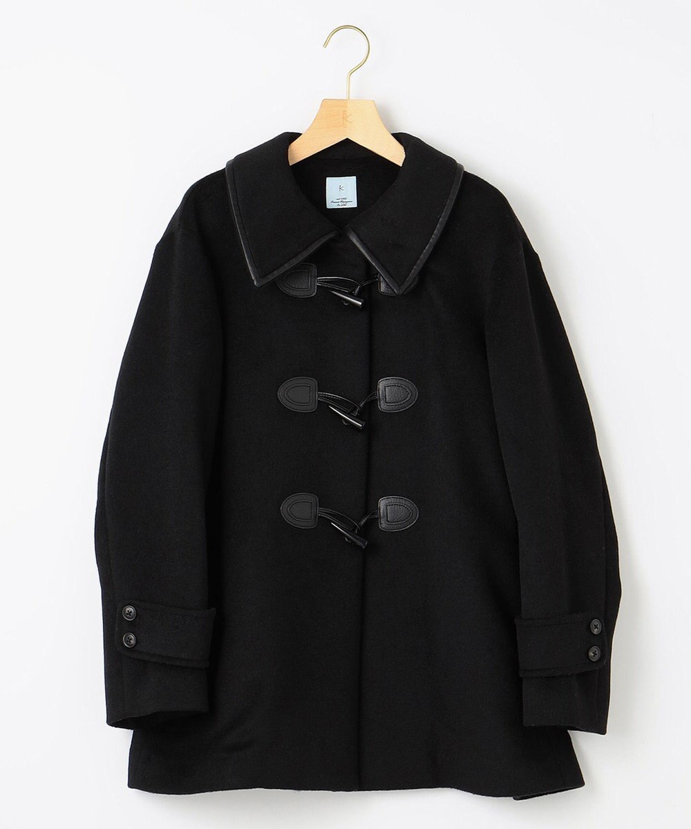 組曲 バイカラーダッフル ウールコート 