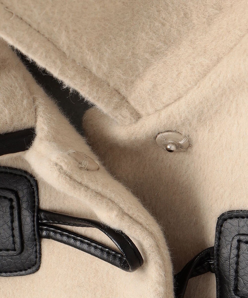 組曲 バイカラーダッフル ウールコート 