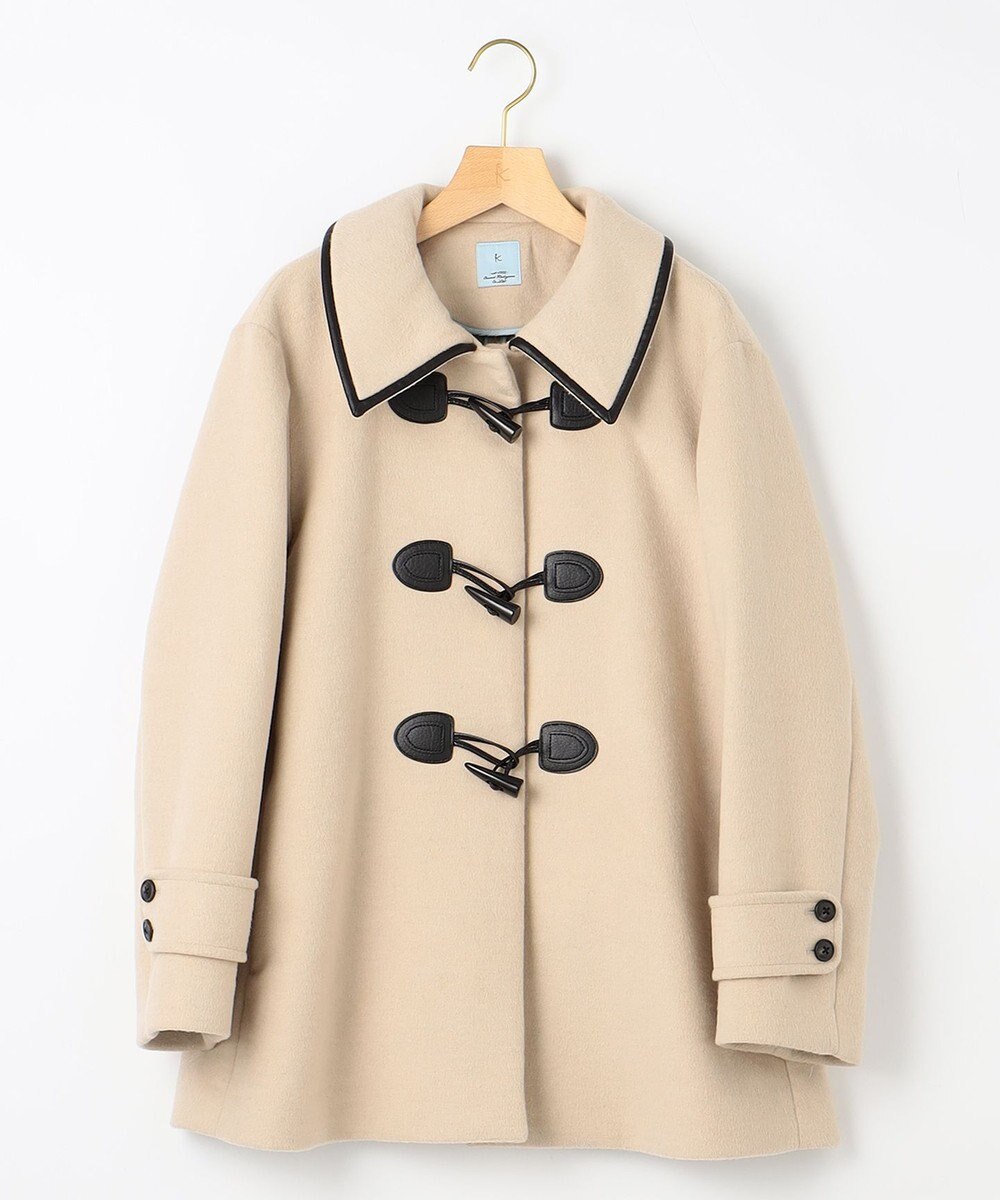 組曲 バイカラーダッフル ウールコート 