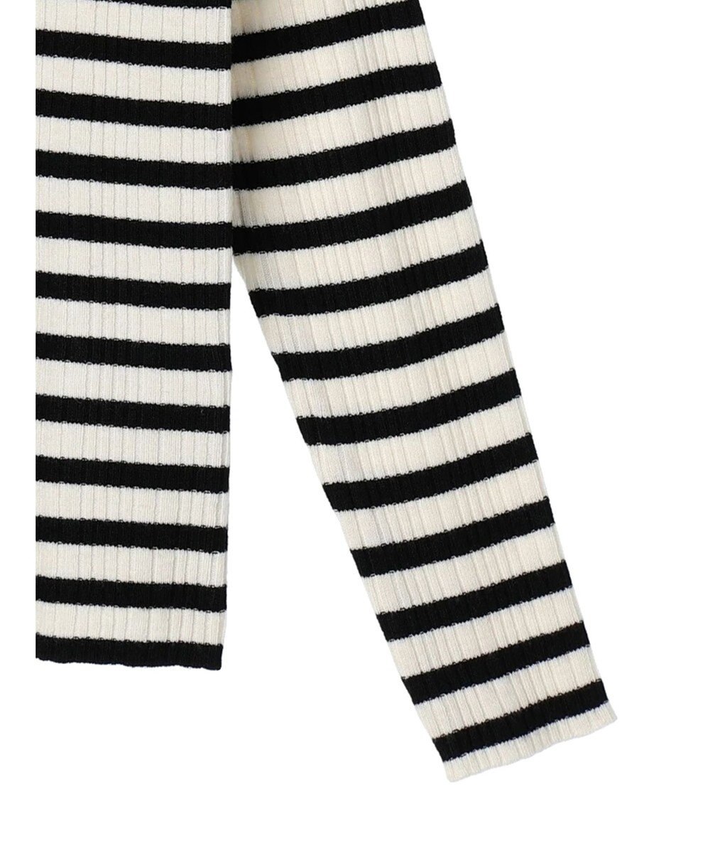 Green Parks ボーダーアソートモックネックニットプルオーバー 