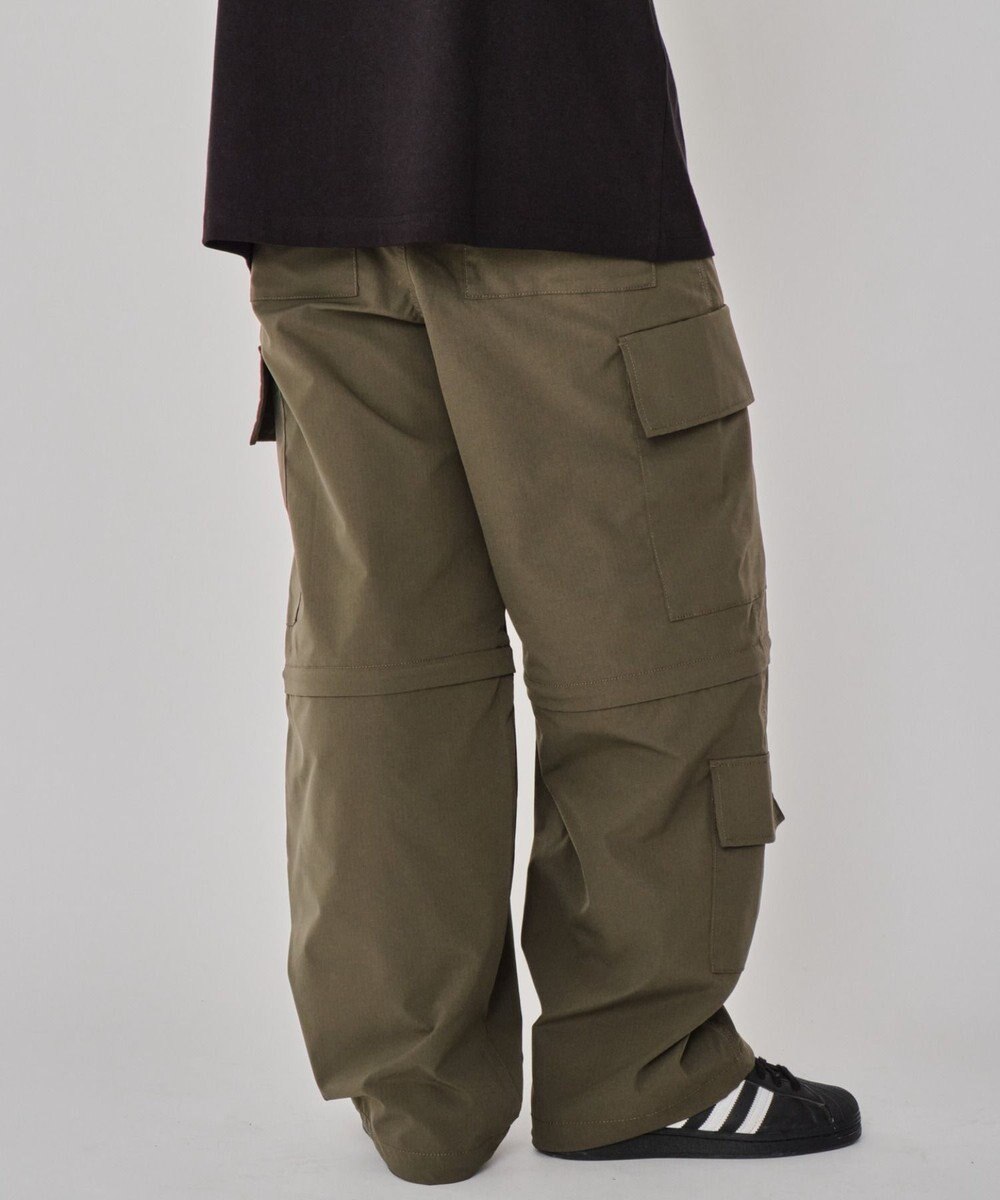 WEGO 【MLサイズ展開】2WAYリップストップカーゴパンツ 