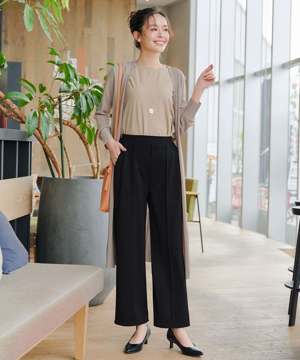 Tiaclasse 【洗える・接触冷感・紫外線ケア・サラごこち】選べるパンツ(テーパード/ワイド） 