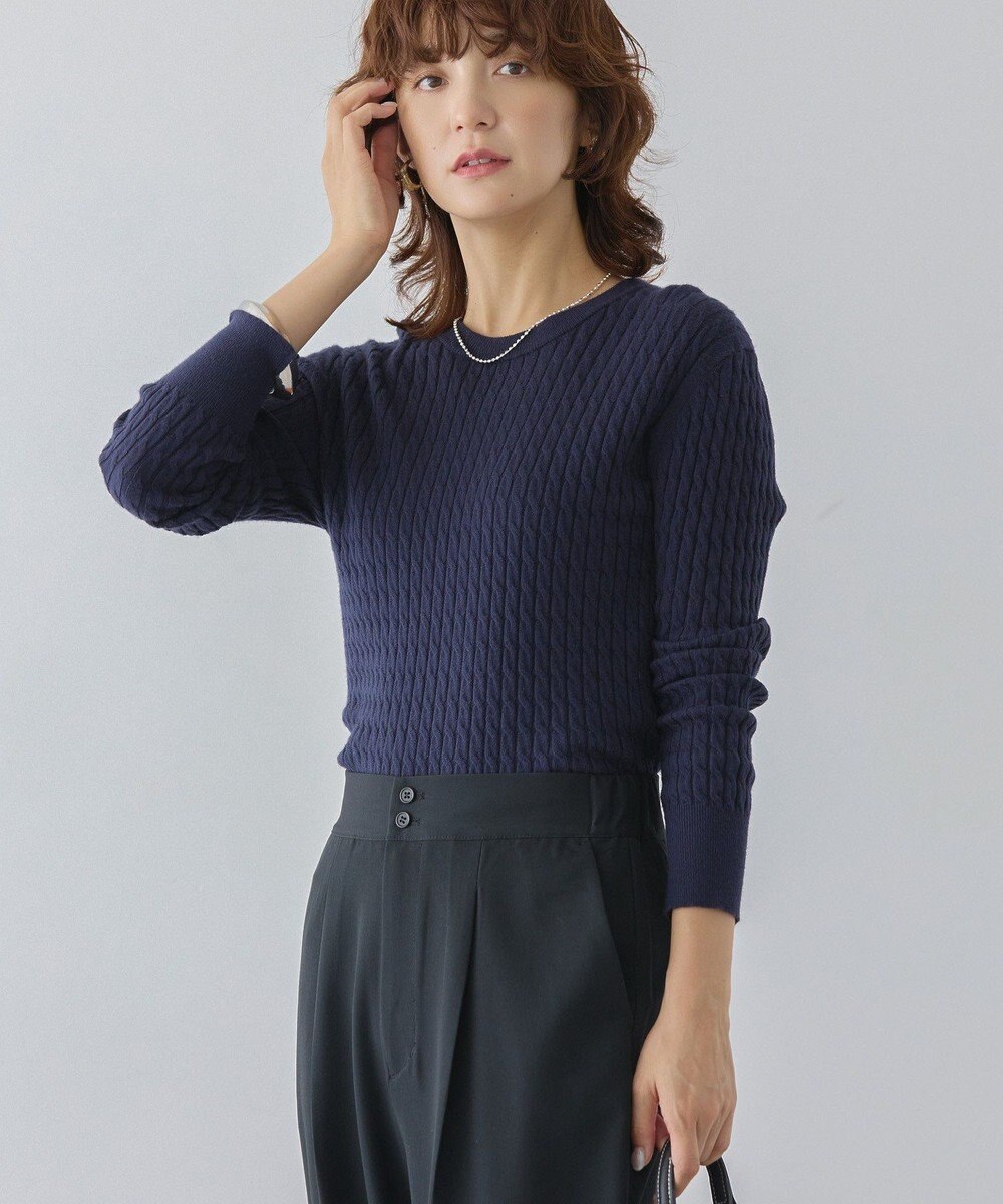 AMERICAN HOLIC ミニケーブルショート丈プルオーバー 