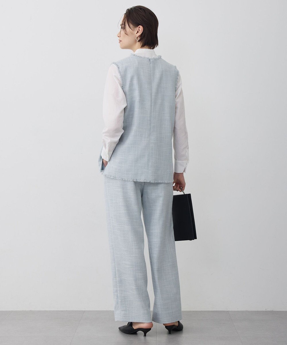 ICB ライトスラブツイード ワイドパンツ 