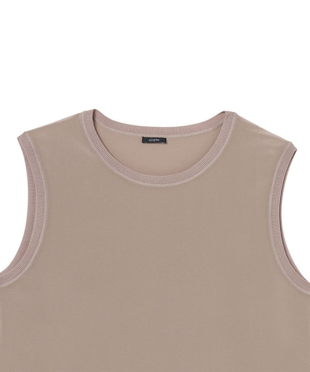 JOSEPH 【洗える】クレープ ド ソワ　ノースリーブブラウス 