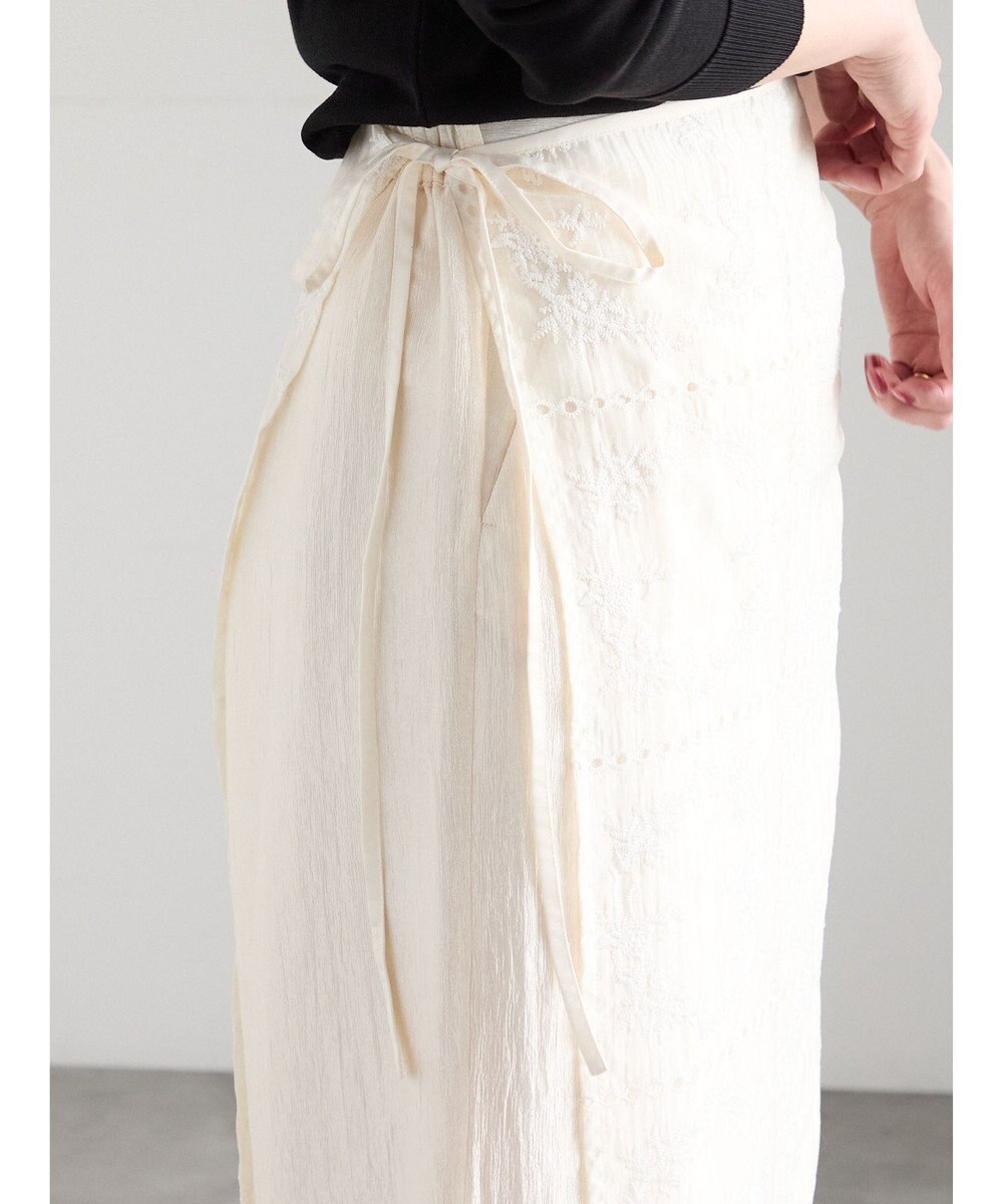 Te chichi チーフ刺繍ラップスカート付きパンツ 