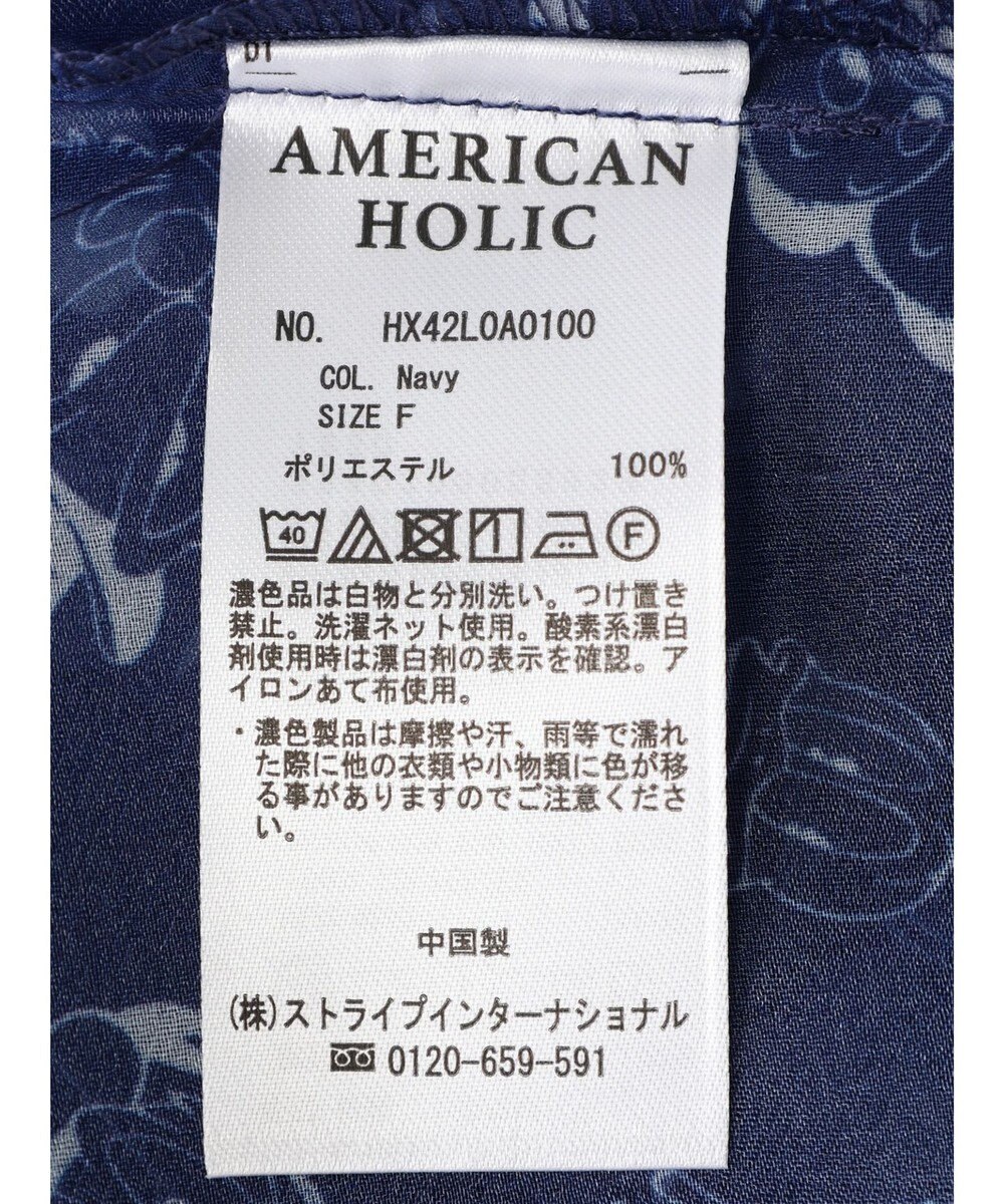 AMERICAN HOLIC 総柄シアーショート丈シャツ／Ｄｉｓｎｅｙ 