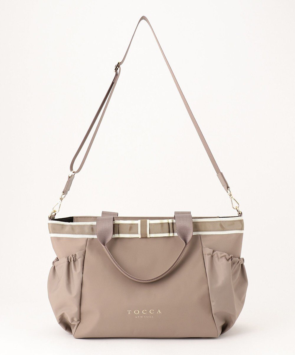 TOCCA DUAL RIBBON NYLON TOTE L トートバッグ L 