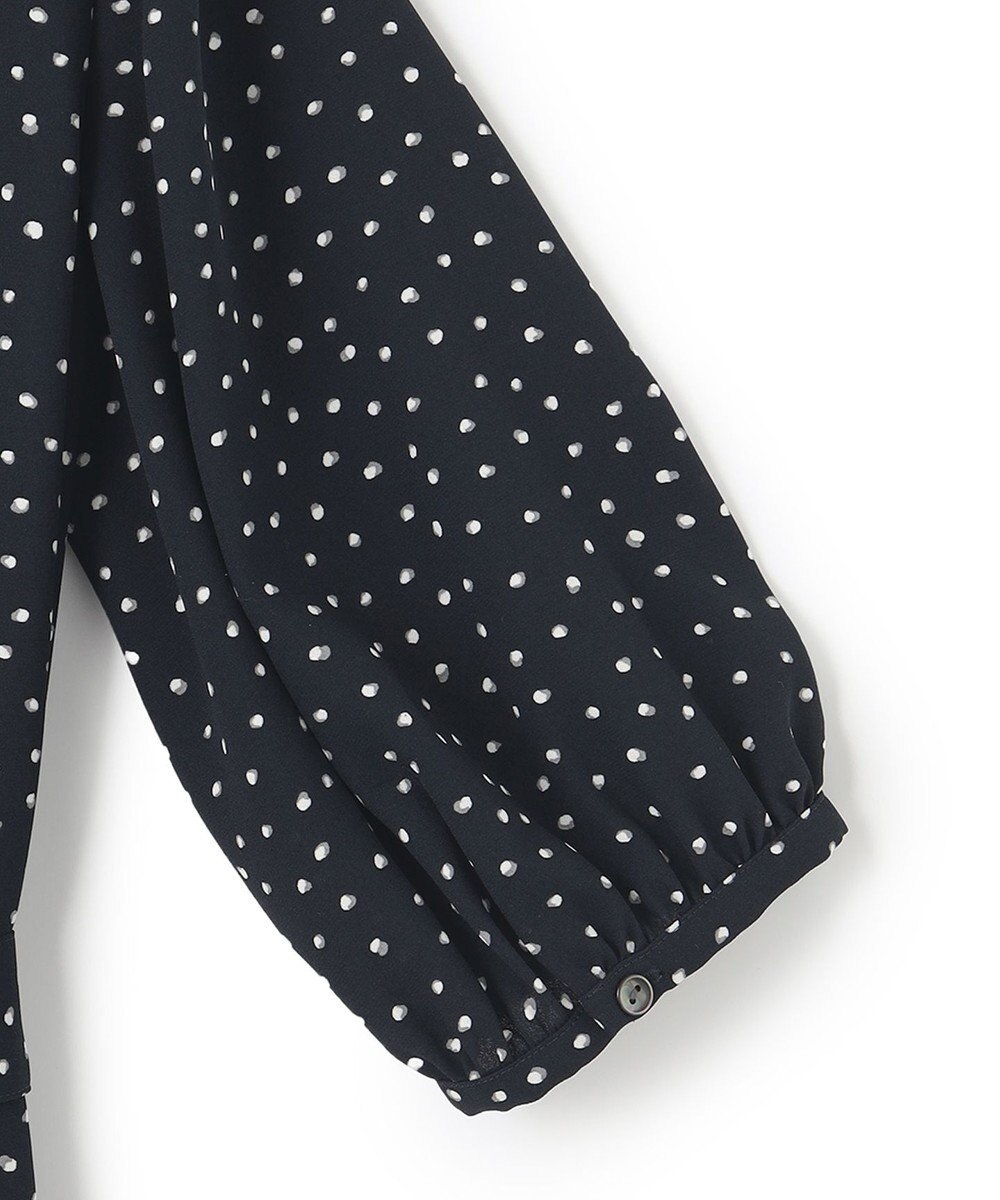 23区 【洗える】バックサテンアムンゼン ドットプリント ワンピース 