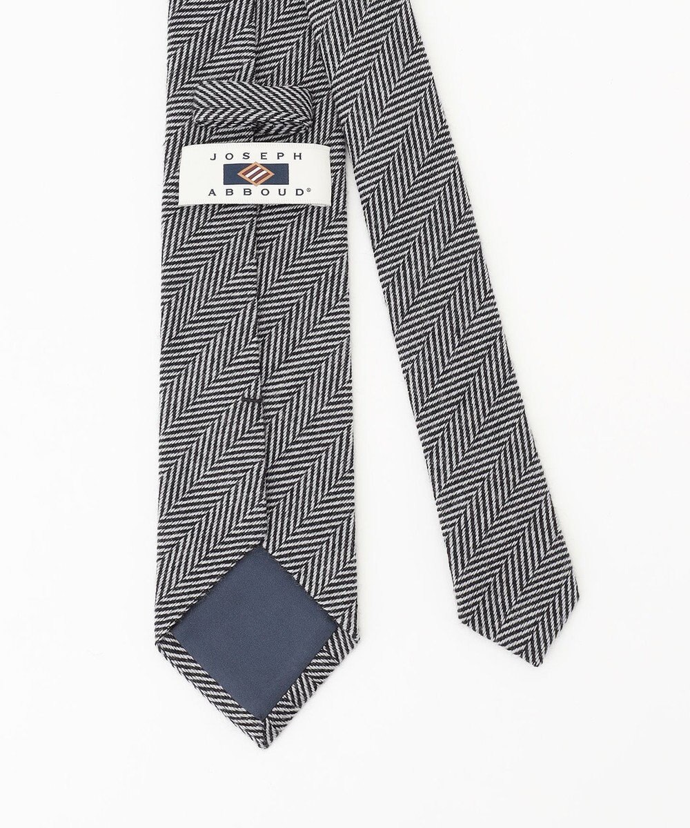 JOSEPH ABBOUD 【イタリア素材・日本製】ヘリンボーンレジメンタルジャカード ネクタイ 