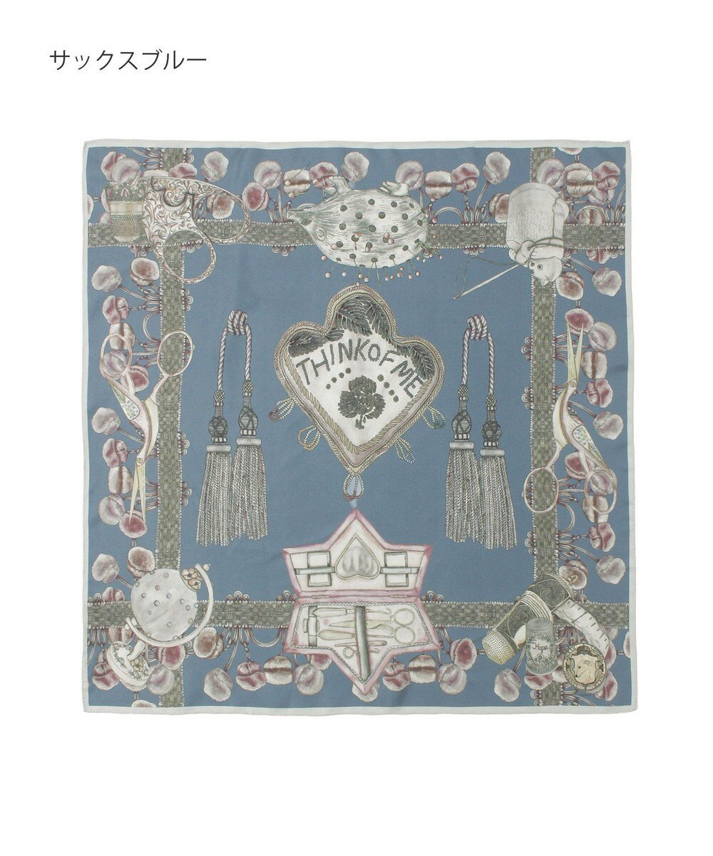 MOONBAT SWASH LONDON(スウォッシュロンドン） シルクツイルスカーフ THINK OF ME 68×68cm 日本製 